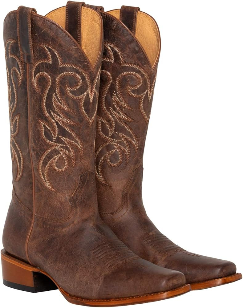 Shyanne Women's Mad Cat Western Boot Square Toe Brown | Amazon (US)