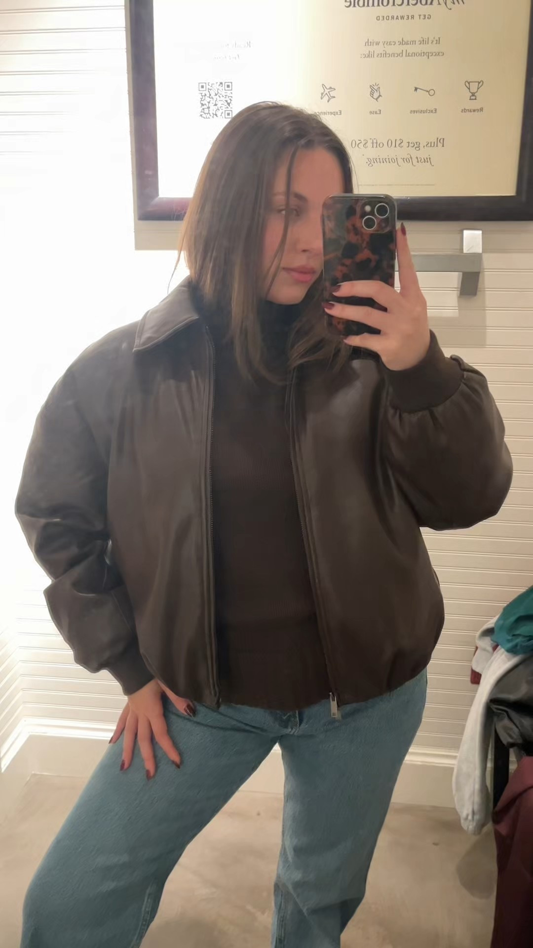 Abercrombie Sale up to 50% off sitewide for Black Friday! 
My new favorite leather jacket wearing a size medium for a oversize fit, but a small would’ve been still slightly oversized!
Jacket: S brown 
Top: S
Jeans: 26S 
Abercrombie haul, sale, fall fashion, casual outfit, date night outfit 

#LTKCyberWeek #LTKootd #LTKSaleAlert

#LTKCyberWeek #LTKSaleAlert #LTKSeasonal