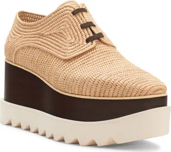 Stella McCartney Elyse Raffia Platform Derby (Women) | Nordstrom | Nordstrom