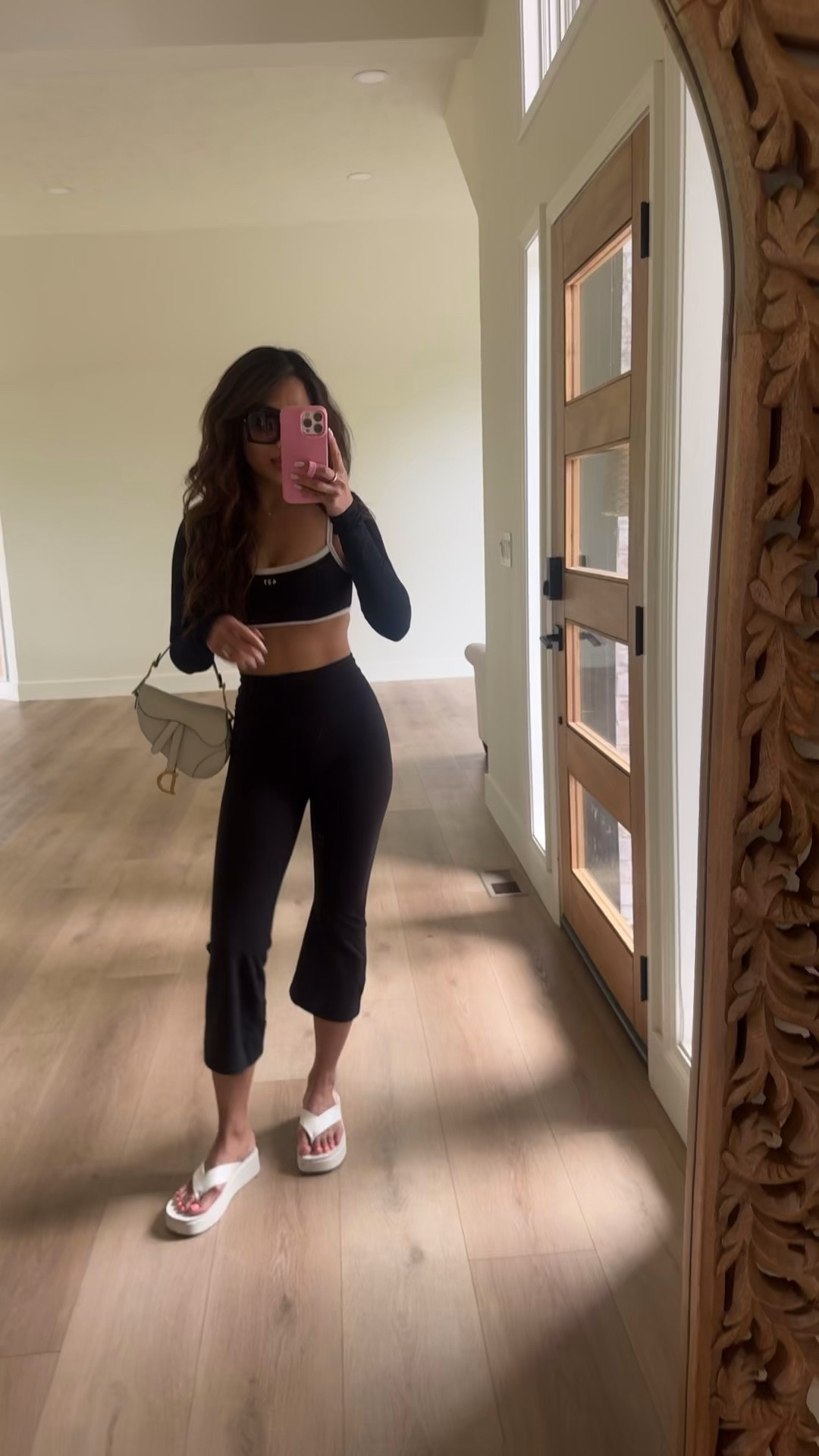 Ootd! Love this @Shop 437 set and @Garage Clothing shrug! 

Sizing:
Bra and capris - Small, I do a Small in all my 437 pieces!
shrug - runs a little small! sized up to 
small
Platform flip flops - tts, so comfy!

#LTKPetite #LTKActive #LTKfitnessgoals