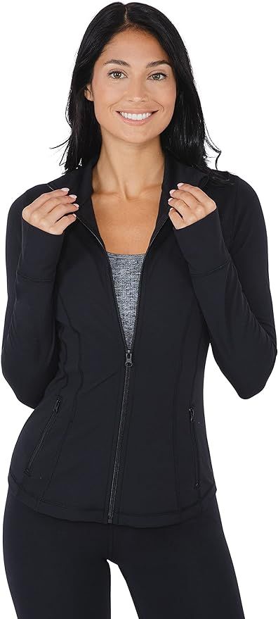 Yogalicious Womens Ultra Soft Lightweight Full Zip Yoga Jacket with Pockets | Amazon (US)