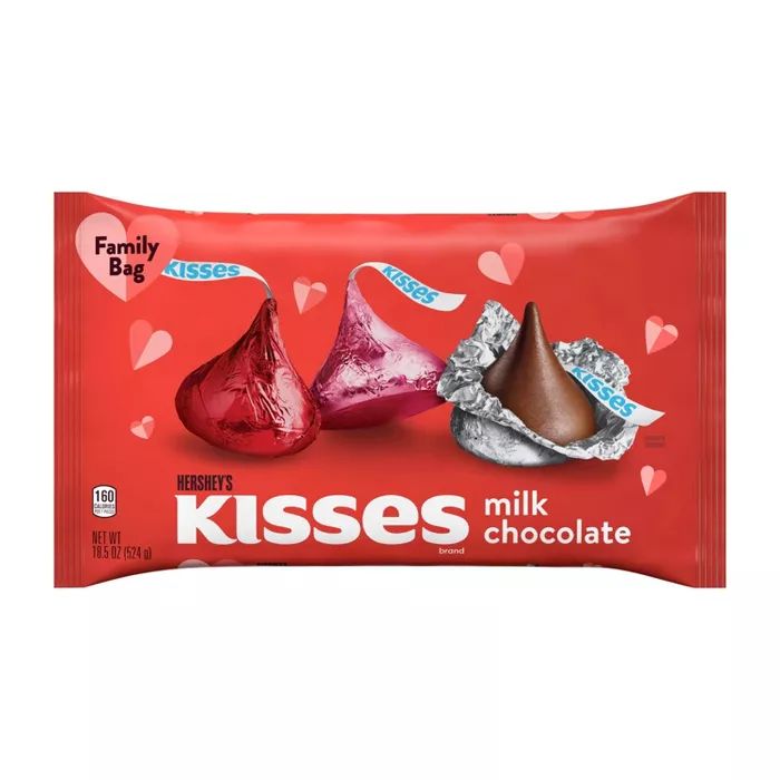 Hershey's Valentine's Milk Chocolate Kisses - 18.5oz | Target