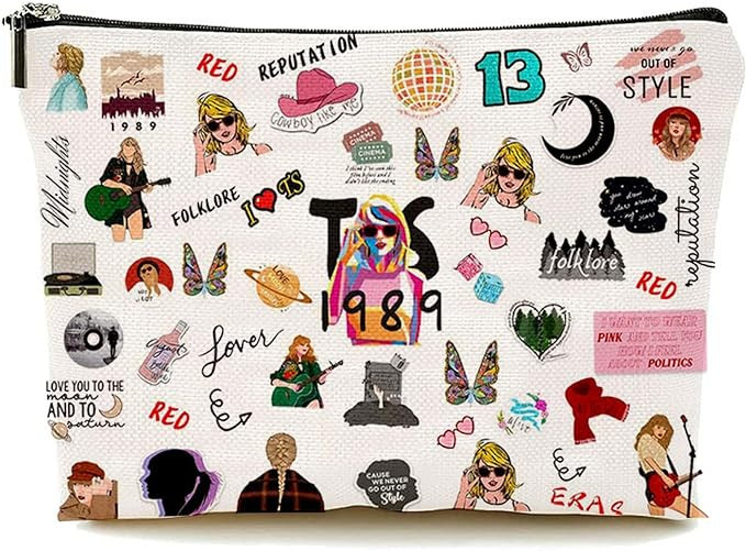 Lnmmook Singer Makeup Bag for TS Fans, Cosmetic Bag Albums & Inspired TS Music Lover Fans Gifts f... | Amazon (US)