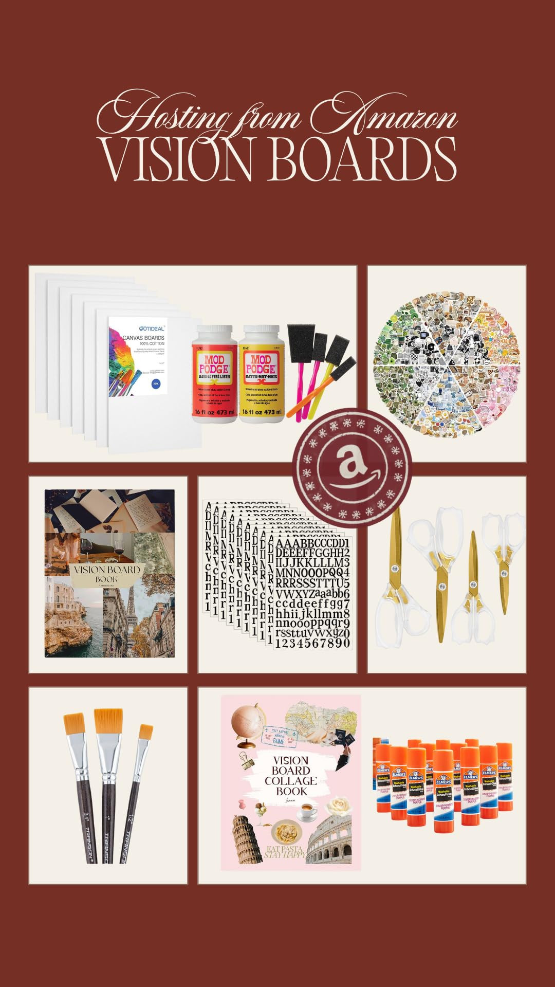 640PCS Aesthetic Stickers,VSCO Stickers Aesthetic for Water Bottles,Vinyl Waterproof Laptop Stick... | Amazon (US)