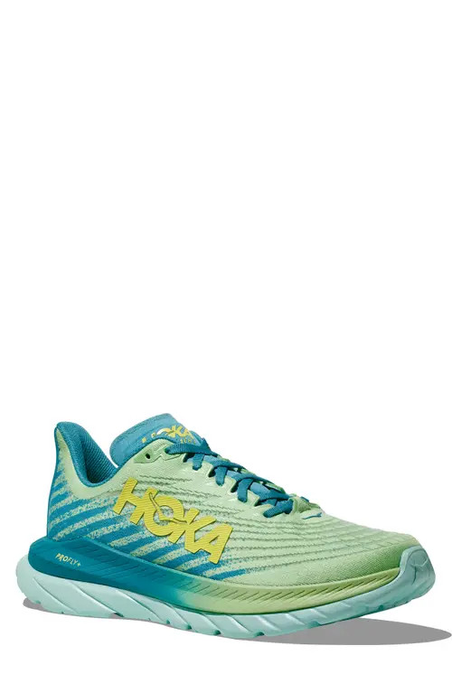 HOKA Mach 5 Running Shoe in Lime Glow/Ocean Mist at Nordstrom, Size 8.5 | Nordstrom