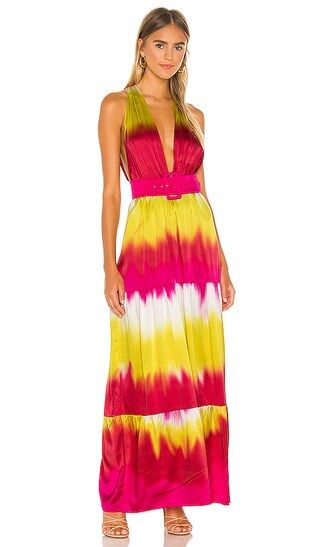 Lauren Maxi Dress in Pink & Yellow Tie Dye | Revolve Clothing (Global)