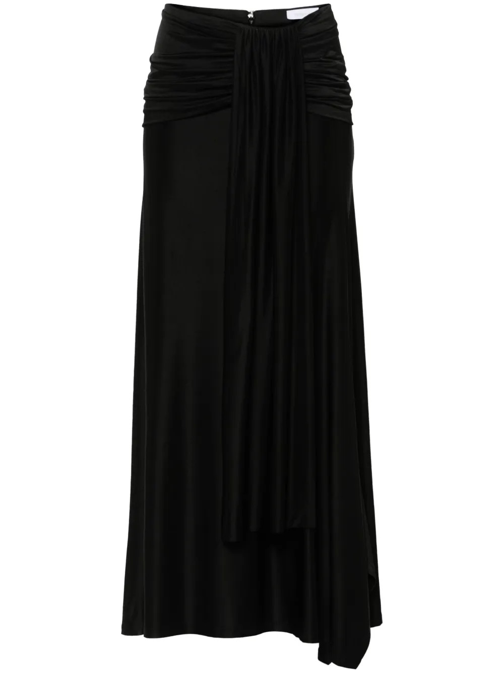 drape-detail maxi skirt | Farfetch Global