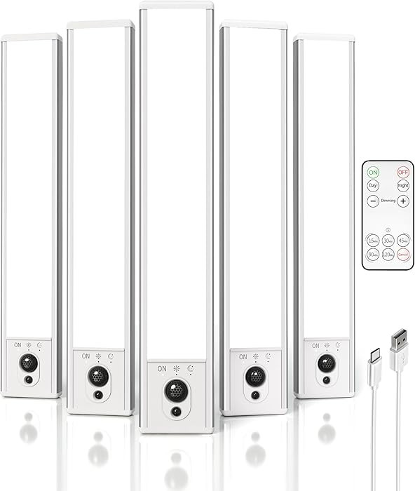 EZVALO 5 Pack Under Cabinet Lighting, Rechargeable Motion Sensor Light, LED Closet Lights Wireles... | Amazon (US)