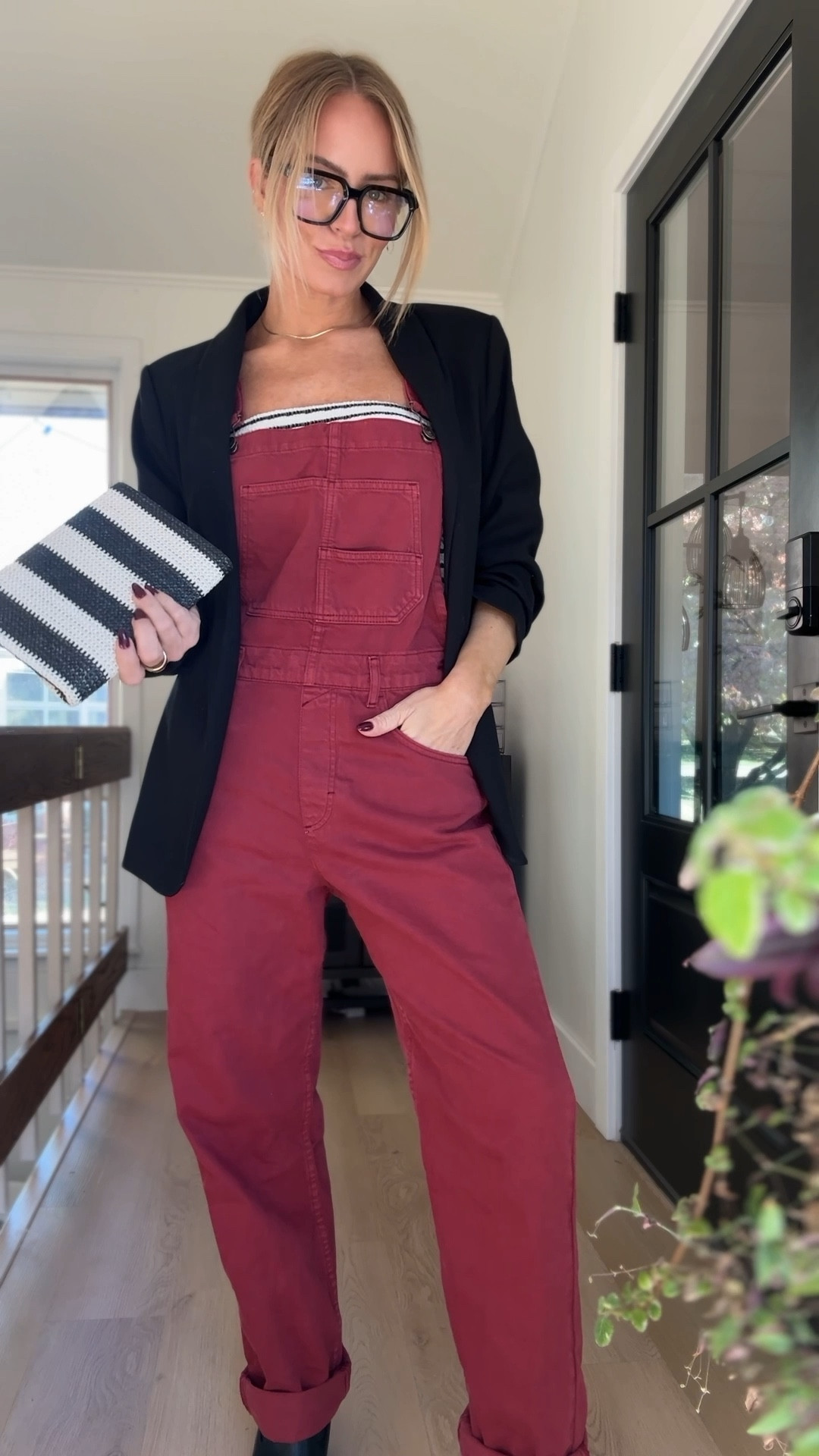 Let’s style these red overalls!

Overalls: small 
Grey top: small
