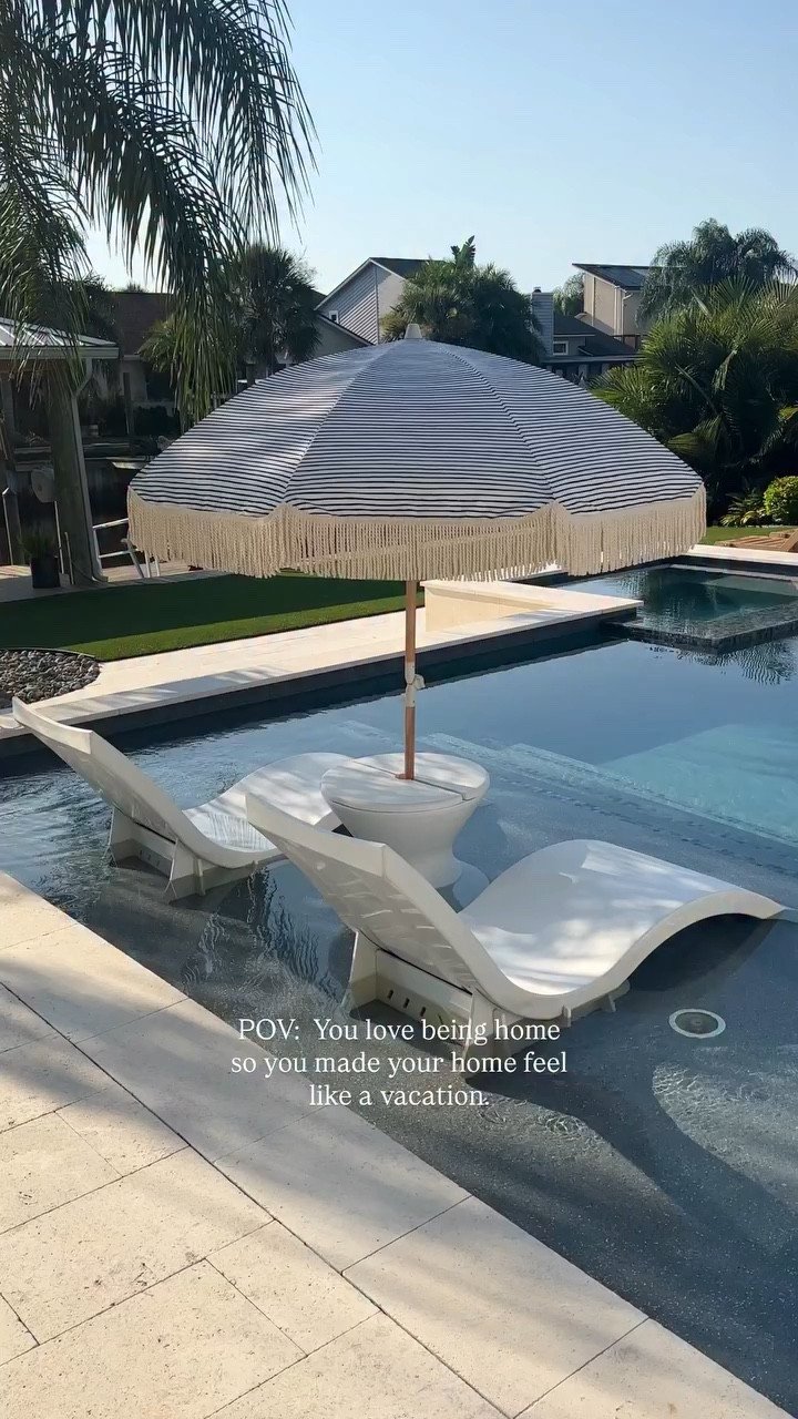 I hate being inside. Especially on a warm sunny day! That’s why I moved to Florida and wanted to live on the water! I’m thankful we were able to make that happen and that I got to design our whole backyard just the way I wanted it. ☺️ Happy Spring, y’all! 

#outdoorliving #backyard_dreams #backyarddesign #pooldesign #coastaldecor 

#LTKSaleAlert #LTKHome #LTKSeasonal