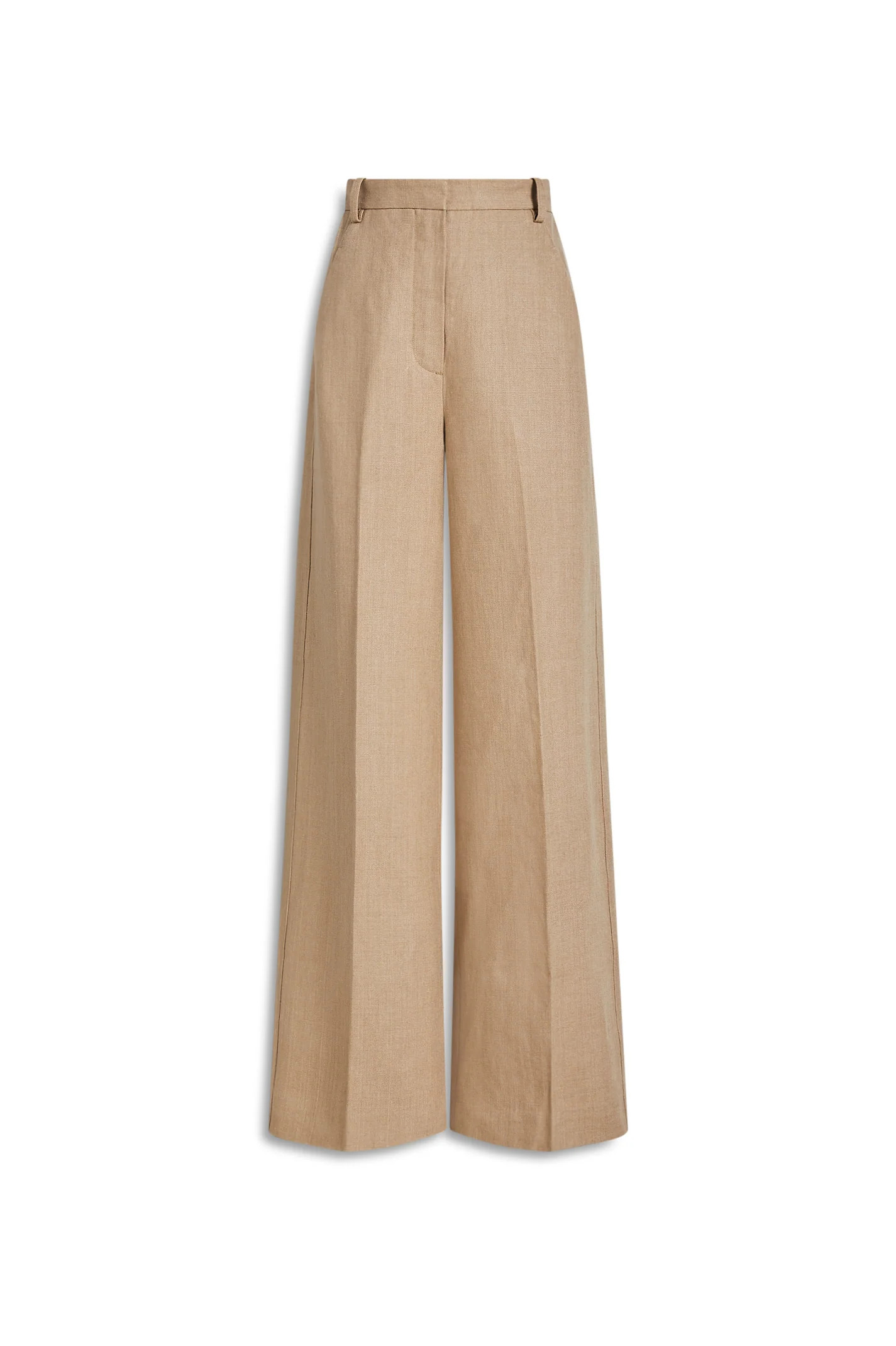 LINEN DRAPE LEG TROUSER - CAMEL - Scanlan Theodore | Scanlan Theodore AU