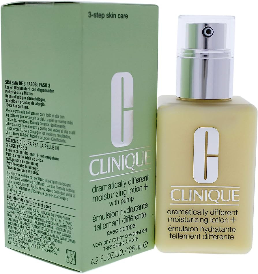 Clinique Dramatically Different Moisturizing Lotion+ with Pump Very Dry to Dry Combination Skin 4... | Amazon (US)