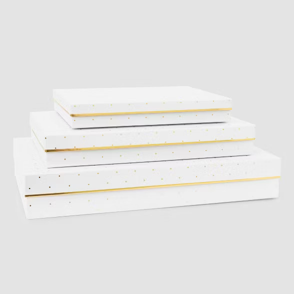 White and Gold Dot Shirt Boxes 3ct - Sugar Paper™ | Target