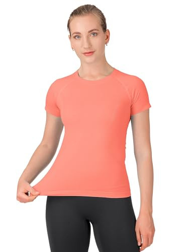 MathCat Workout Shirts for Women,Workout Tops for Women Short Sleeve,Yoga T Shirts for Women,Breathable Athletic Gym Shirts(X-Large,Orange) | Amazon (US)