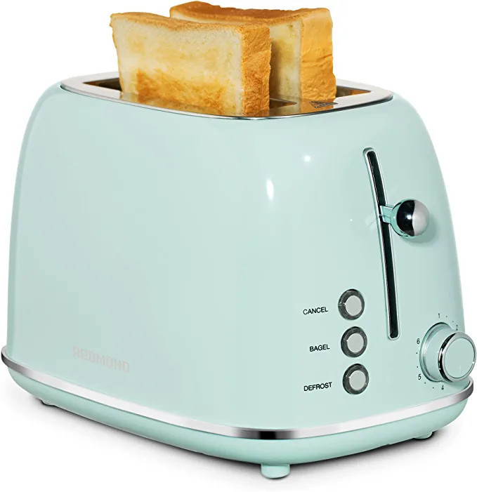 Amazon.com: REDMOND 2 Slice Toaster Retro Stainless Steel Toaster with Bagel, Cancel, Defrost Fun... | Amazon (US)