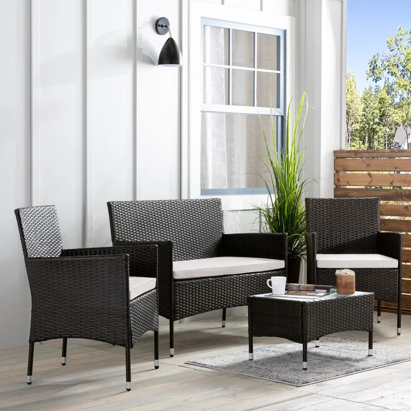 Abbondanzio 4 - Person Seating Group with Cushions | Wayfair North America