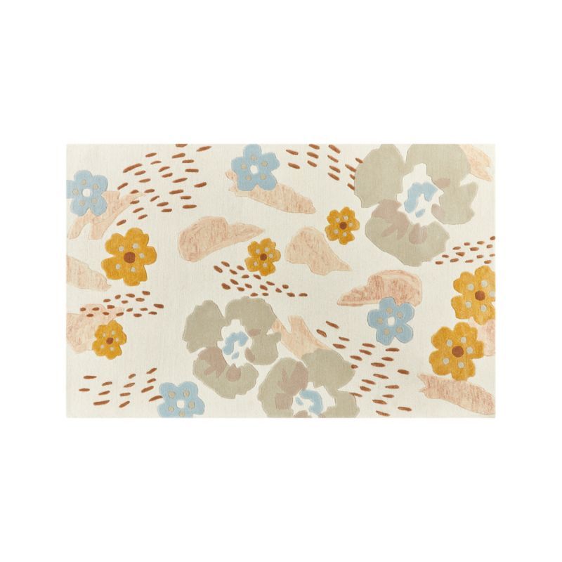 Modern Floral Rug 4'x6' + Reviews | Crate & Kids | Crate & Barrel