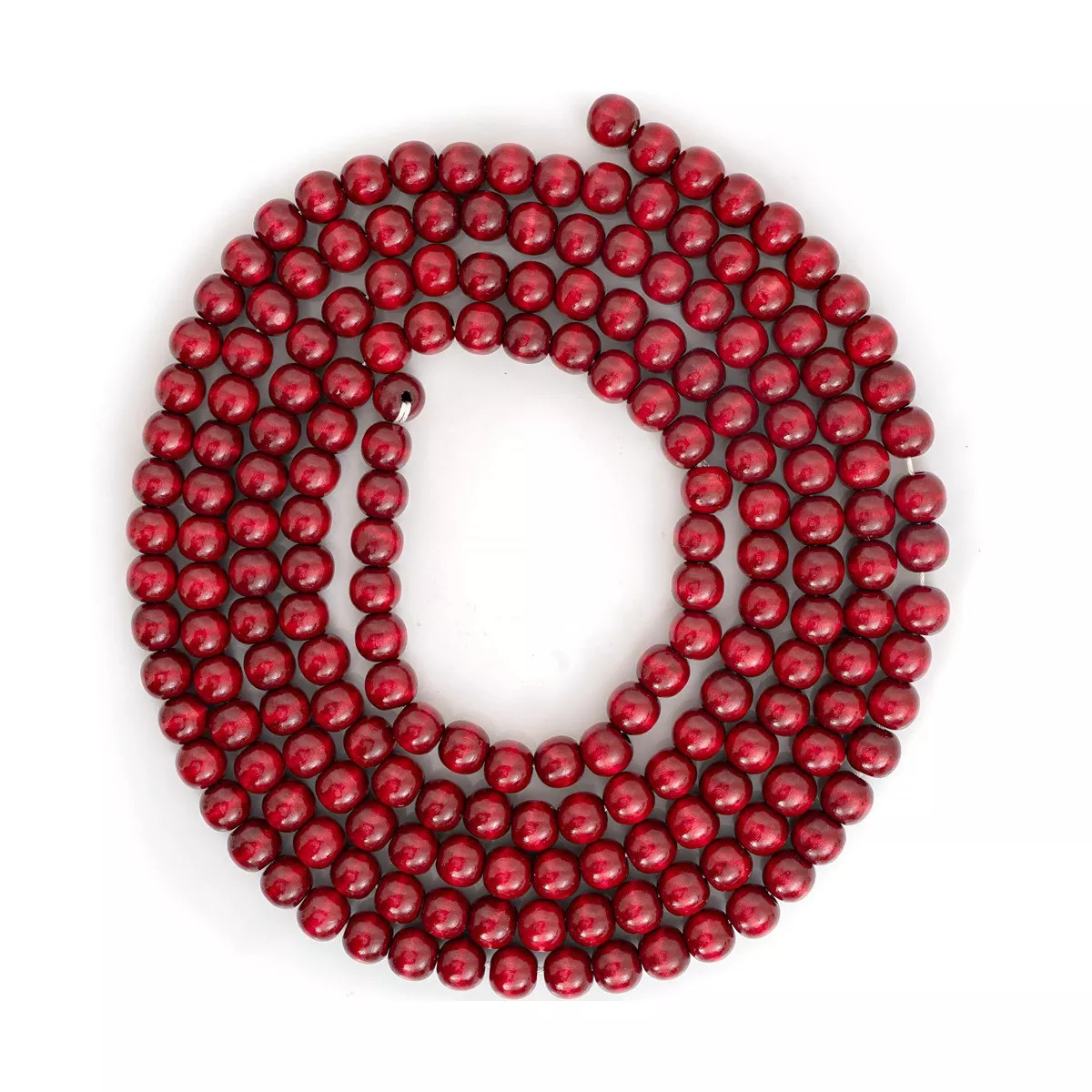 Ornativity Red Cranberry Wooden Garland -8.5 ft | Target