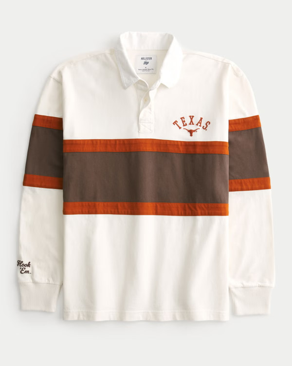 Boxy Heavyweight University of Texas Rugby Polo | Hollister (US)
