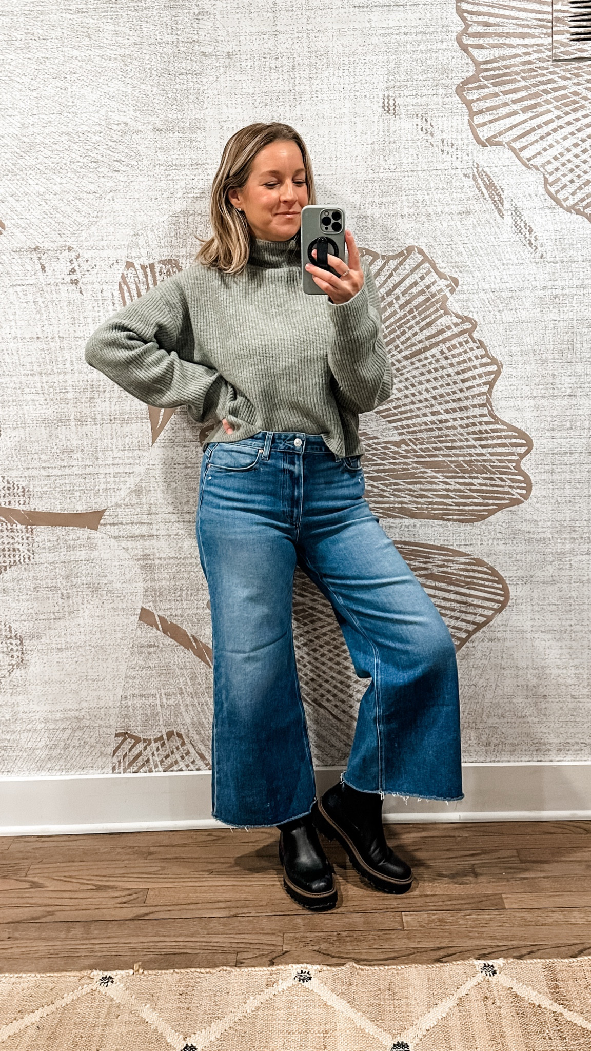 Medium sweater. SO soft and a ton of colors. TTS 29 regular jeans. Also so soft! Feels like loungewear! Gives you shape tho because there’s some stretch! JEANS ARE ON SALE RIGHT NOW! 

#LTKMidsize #LTKStyleTip #LTKOver40