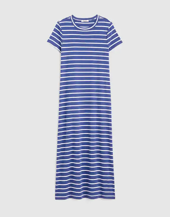 Crewneck Maxi T-Shirt Dress in Compact Cotton | Madewell