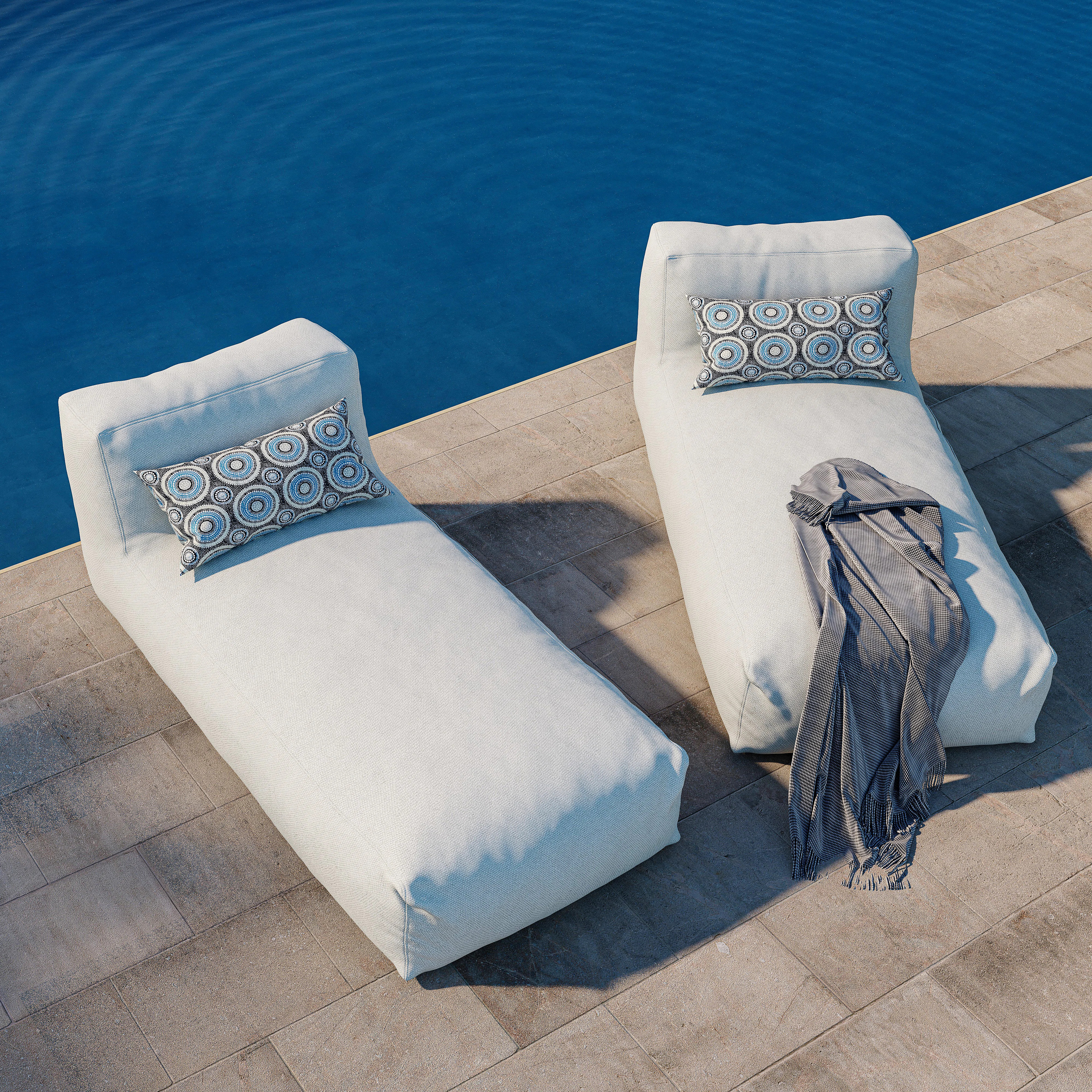Outdoor Chaise Lounge Bean Bag Chair Set Of 2 | Wayfair North America