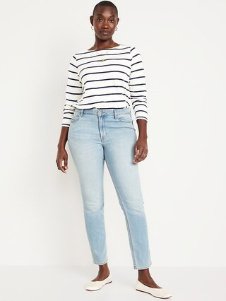 High-Waisted Wow Straight Ankle Jeans | Old Navy (US)