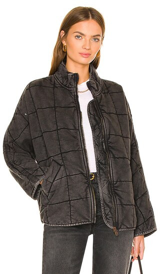 x We The Free Dolman Quilted Jacket in Black | Revolve Clothing (Global)