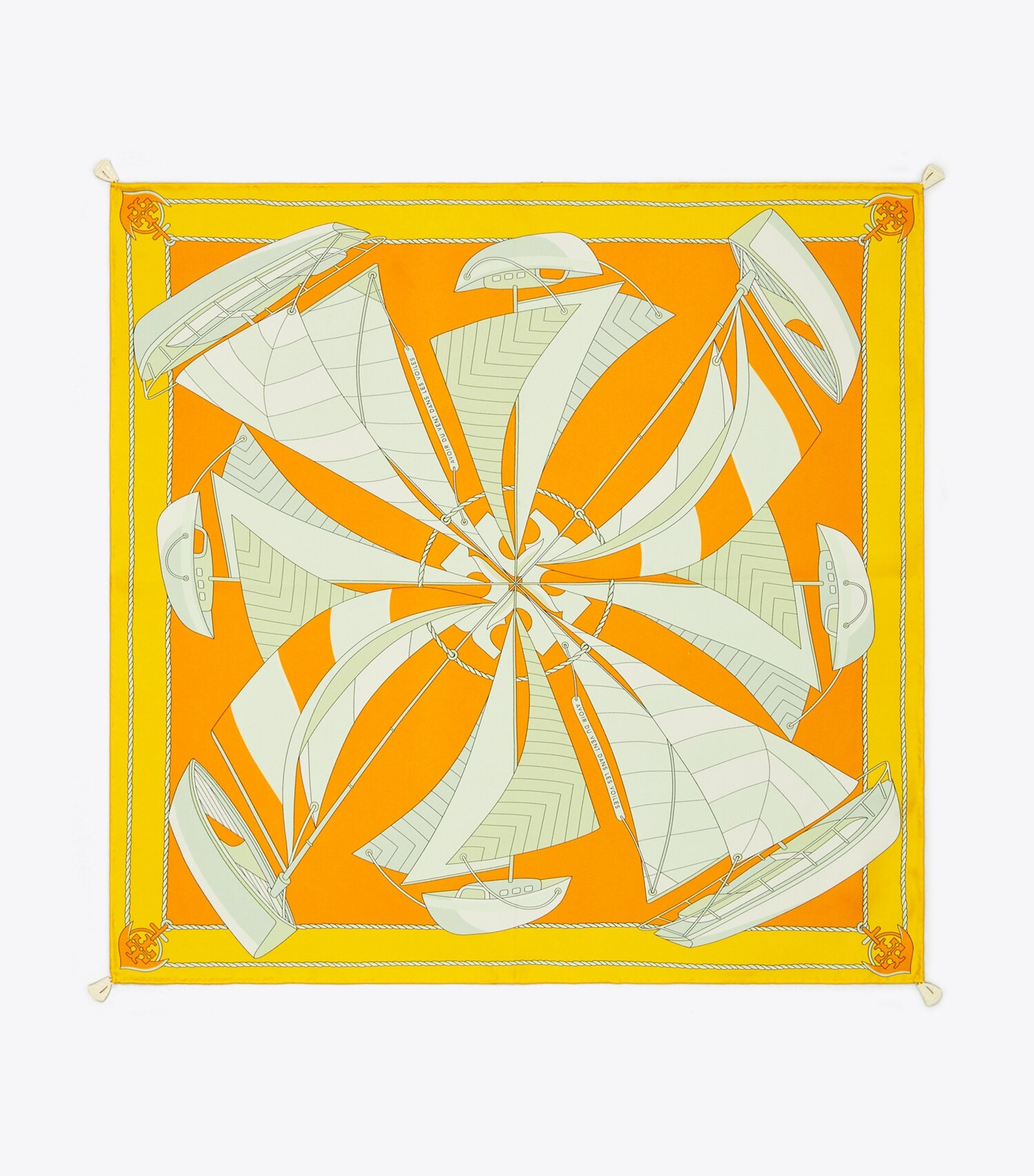 Sailboat Spiral Neckerchief: Women's Designer Scarves | Tory Burch | Tory Burch (US)