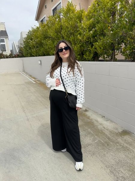 A cute cropped sweater and wide leg pants is the best combo for maternity outfits! 

These pants have a high smocked waist so they’re very stretchy and comfortable on the bump! 

Sweater: size xs 
Pants: size small 

maternity fashion, bump friendly, travel outfit 

#LTKStyleTip #LTKFindsUnder100 #LTKBump