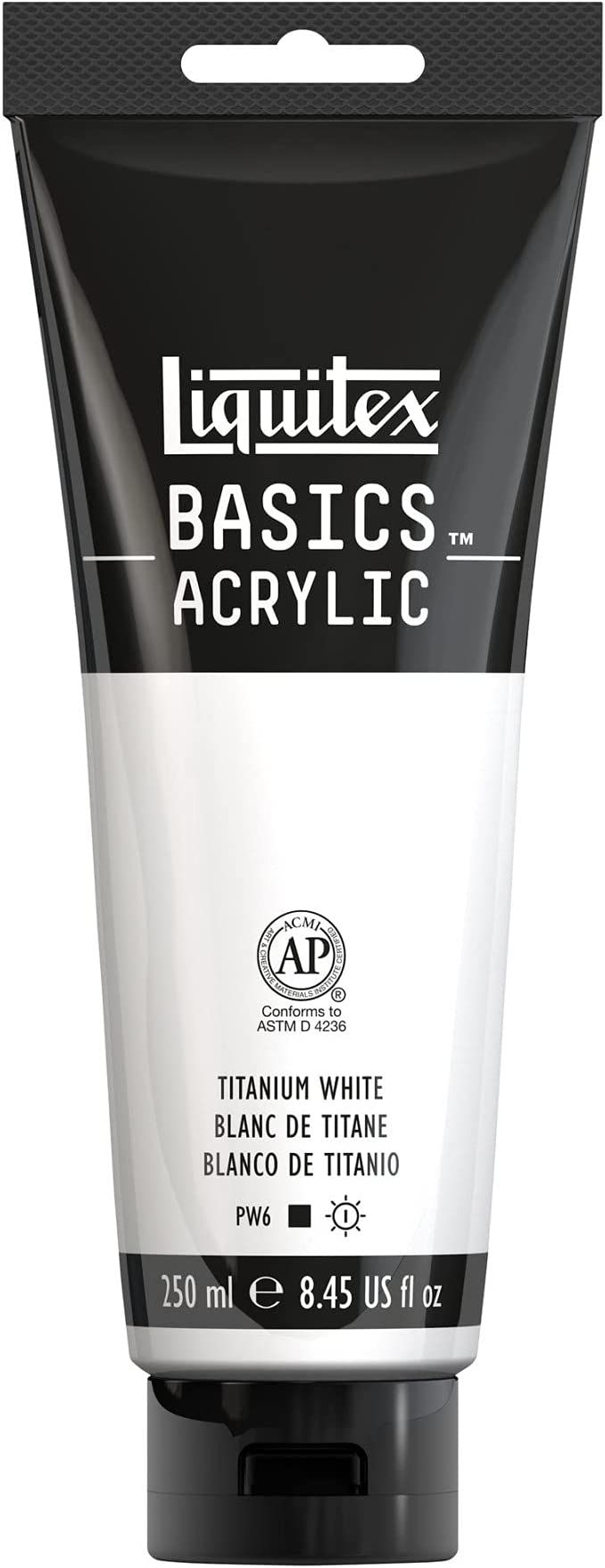 Liquitex BASICS Acrylic Paint, 8.45-Oz Tube, Titanium White | Amazon (US)