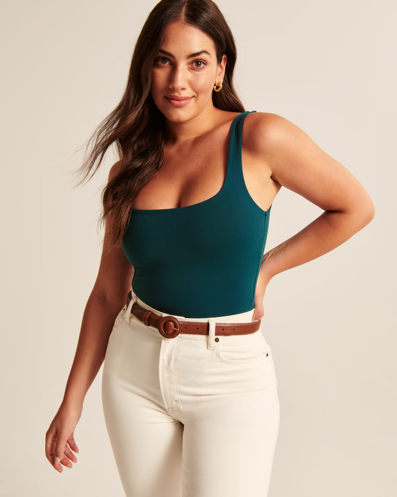 Double-Layered Seamless Fabric Tank Bodysuit | Abercrombie & Fitch (US)