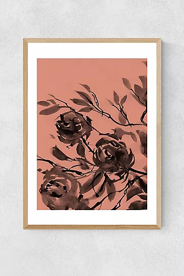 Dan Hobday Mono Botanical 4 Wall Art Print | Anthropologie (UK)