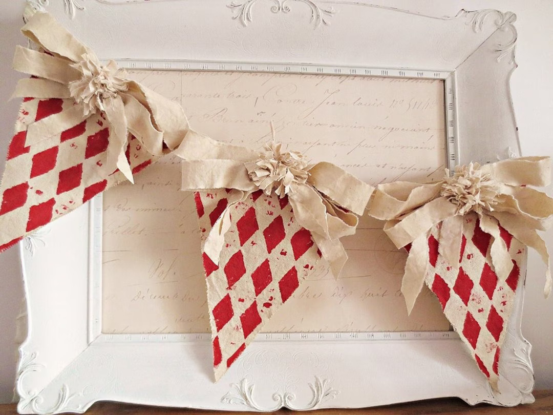 Vintage Valentine Decor Farmhouse Style, Vintage Christmas Farmhouse Decor Banner, Rustic Christm... | Etsy (US)