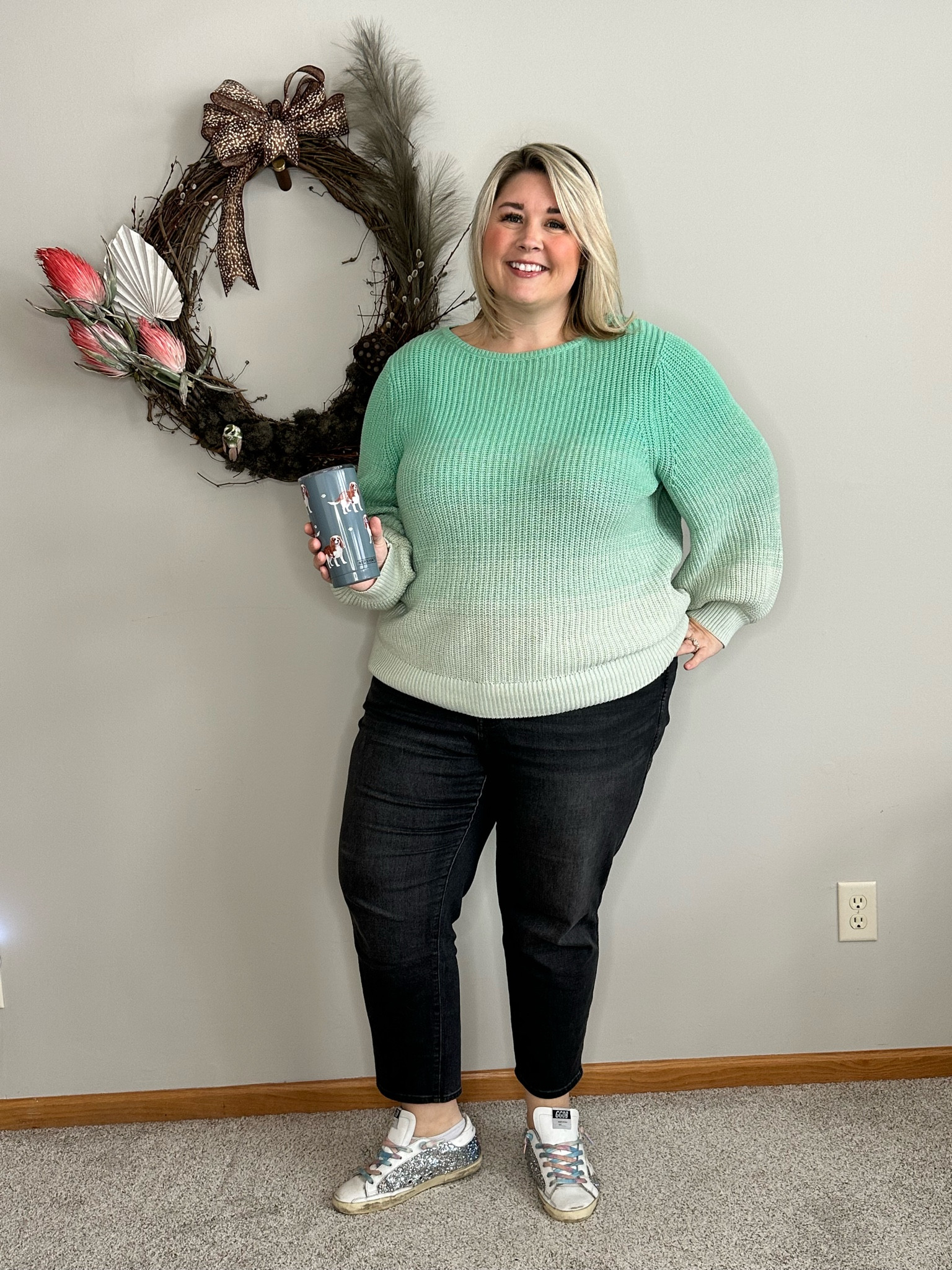 errand style / pullover sweater / straight slim jeans / fashion sneaker 

#LTKcurves #LTKstyletip #LTKunder50