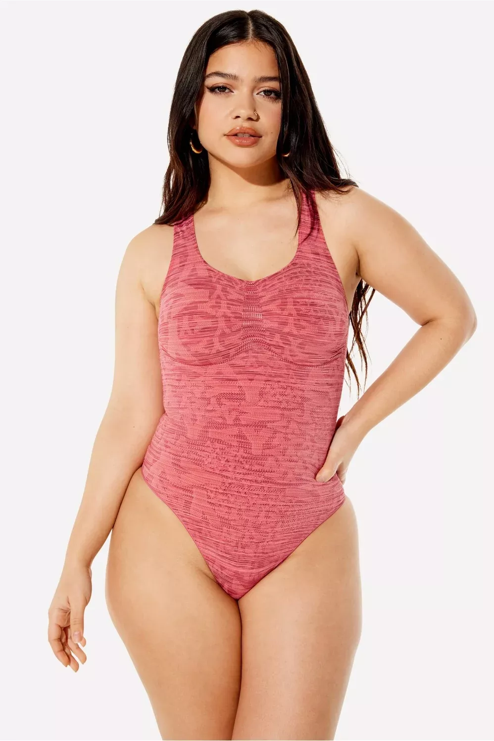 Fabletics Nearly Naked Shaping Thong Bodysuit Womens plus Size 1X