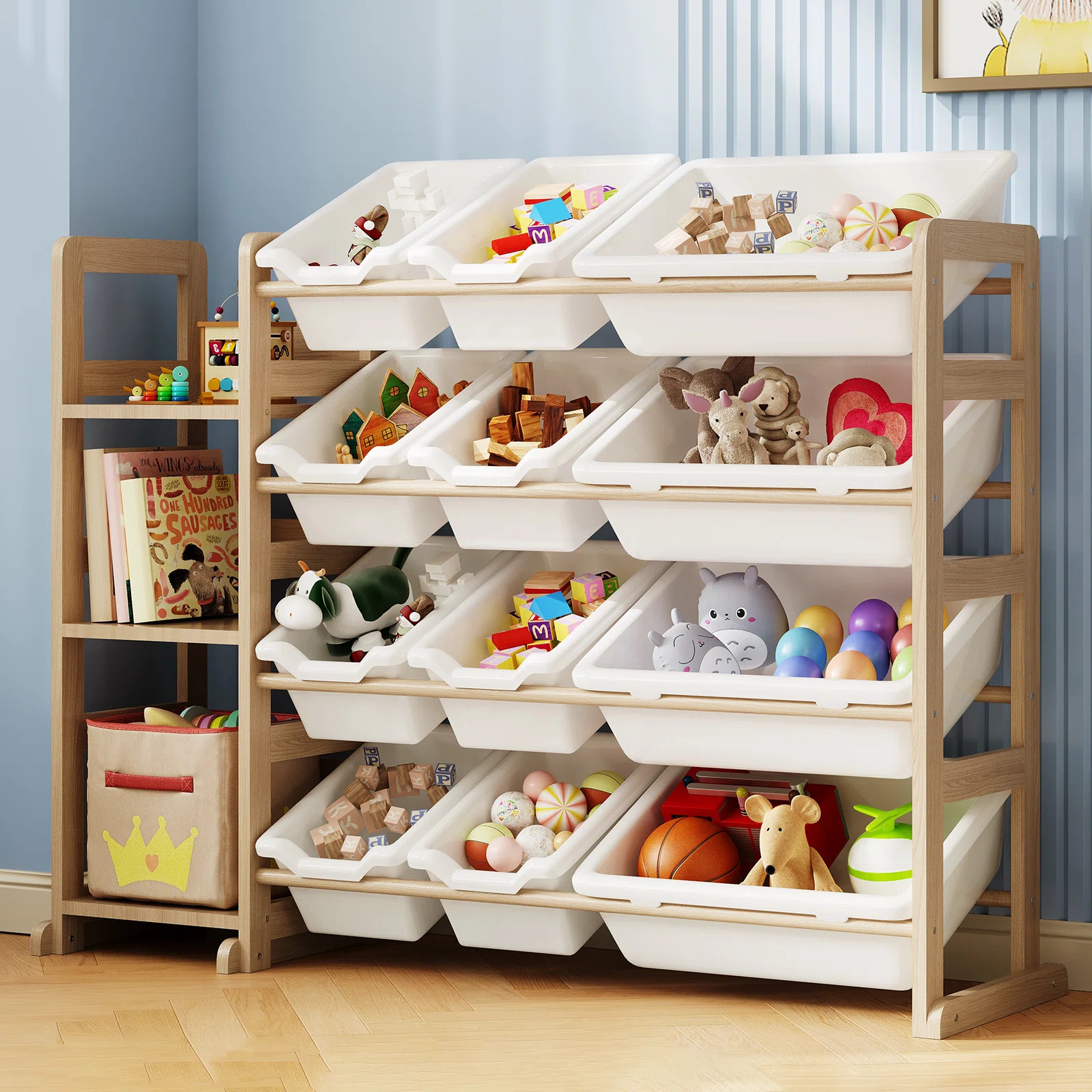 Toy Storage Organizer - Toy Organizers And Storage With Bookshelf, Toy Storage Shelf With 3 Shelv... | Wayfair North America