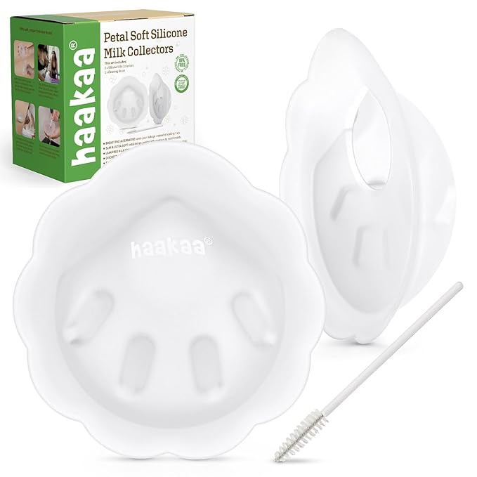 haakaa Petal Soft Silicone Milk Collector丨Discreet Leak-Protection Breast Milk Saver, Reusable ... | Amazon (US)