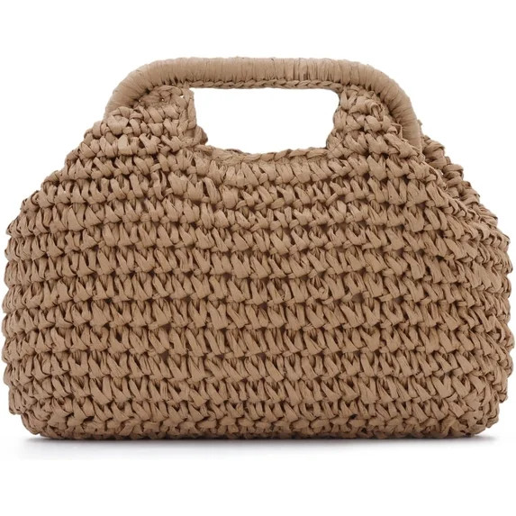 CAILDANL Straw Dumpling Clutch Purse Summer Vacation Beach Crossbody Bag for Women Pouch Straw Wo... | Walmart (US)