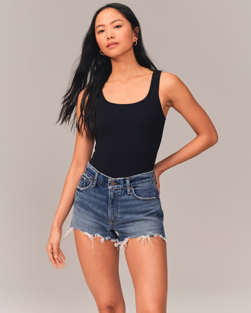 Women's Mid Rise Mom Shorts | Women's Bottoms | Abercrombie.com | Abercrombie & Fitch (US)