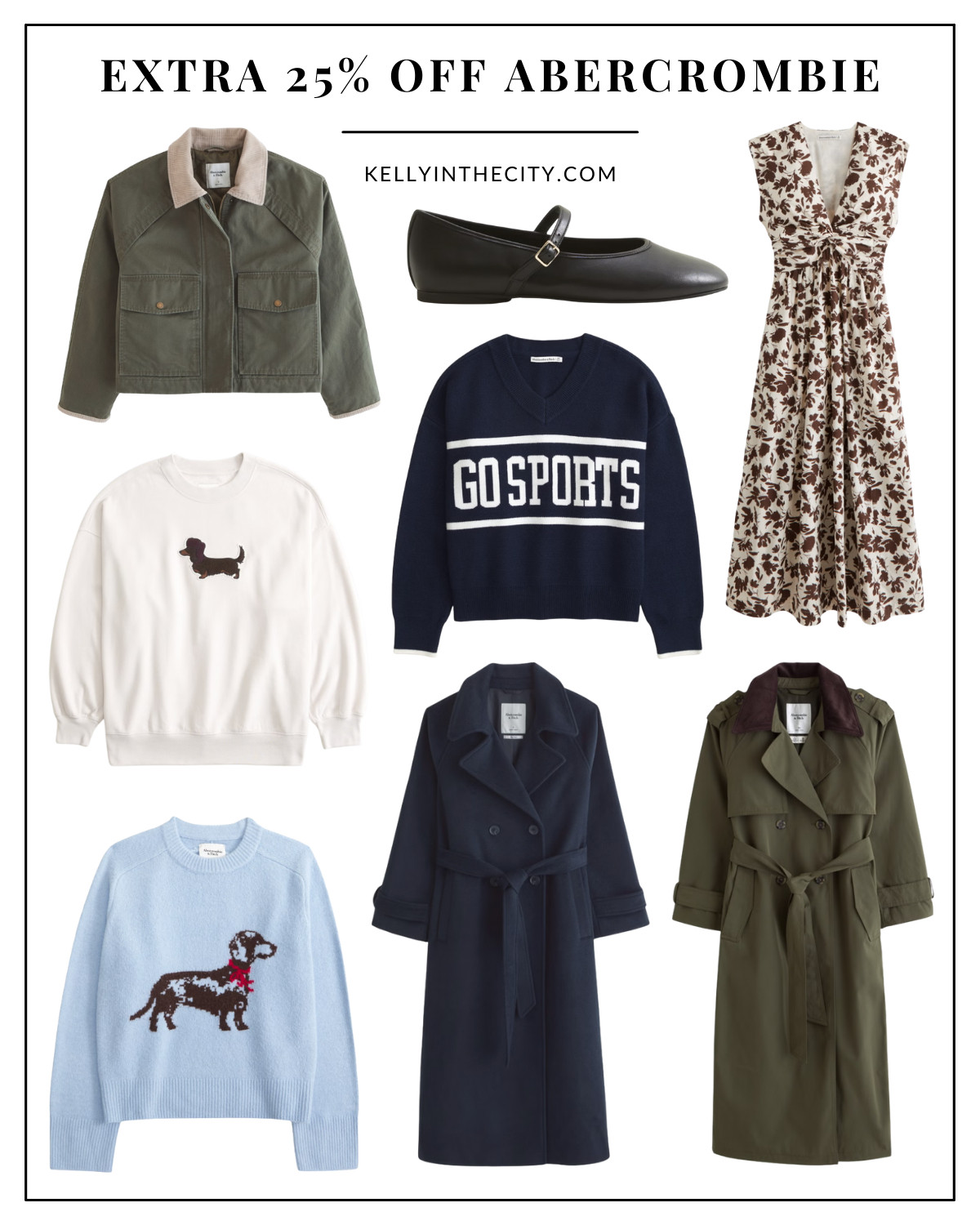 Barn jackets, dog sweaters, affordable flats, trench coats, and MORE are all an extra 25% off at Abercrombie during the LTK Fall Sale! 

 #LTKFallSale #LTKSaleAlert #LTKFindsUnder100