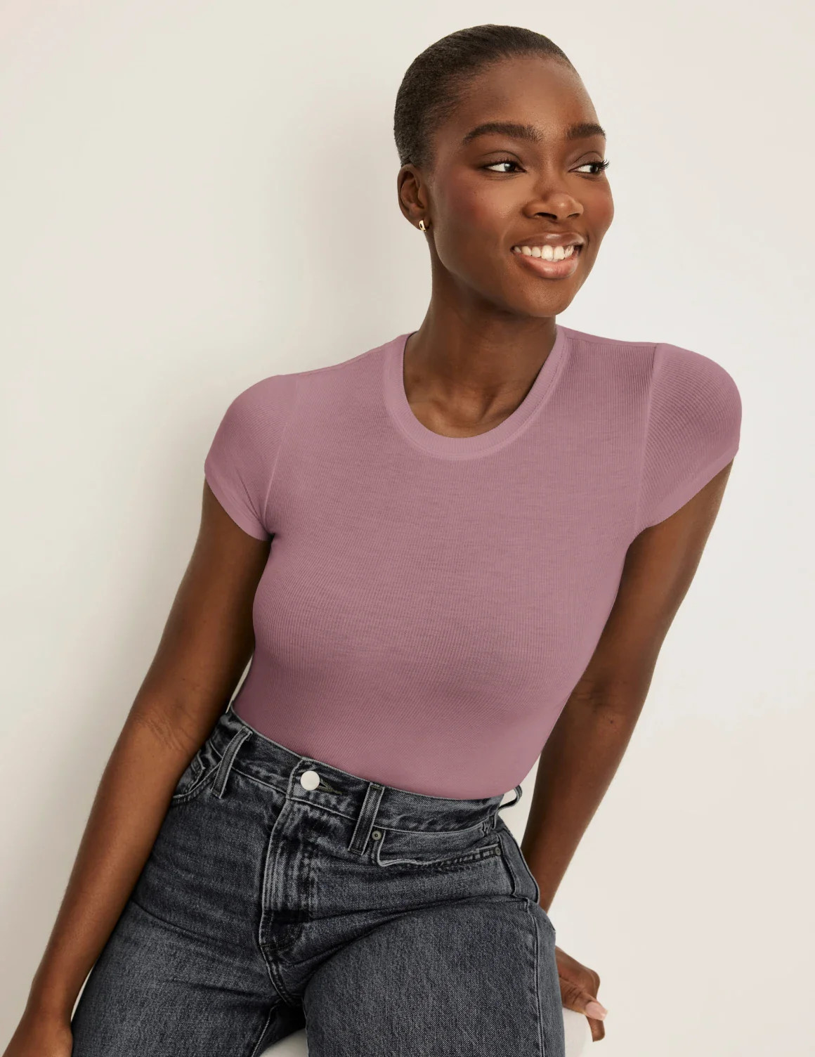 Modal Rib T-Shirt | Women's Classic Slim T-Shirt | Knix CA