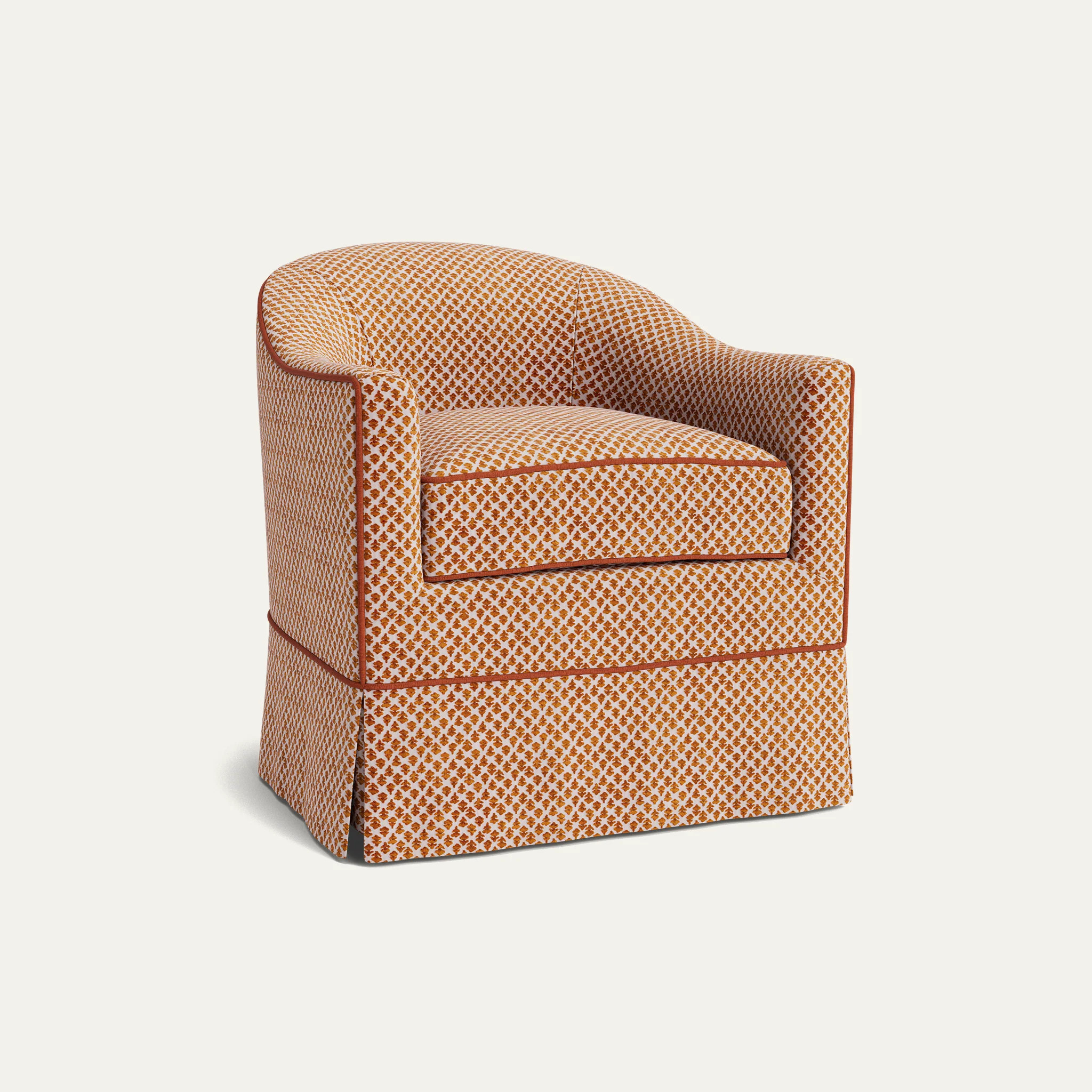 Orange Small Armchair: Adeline in Quinn Ginger | Pepper Home | Pepper Home