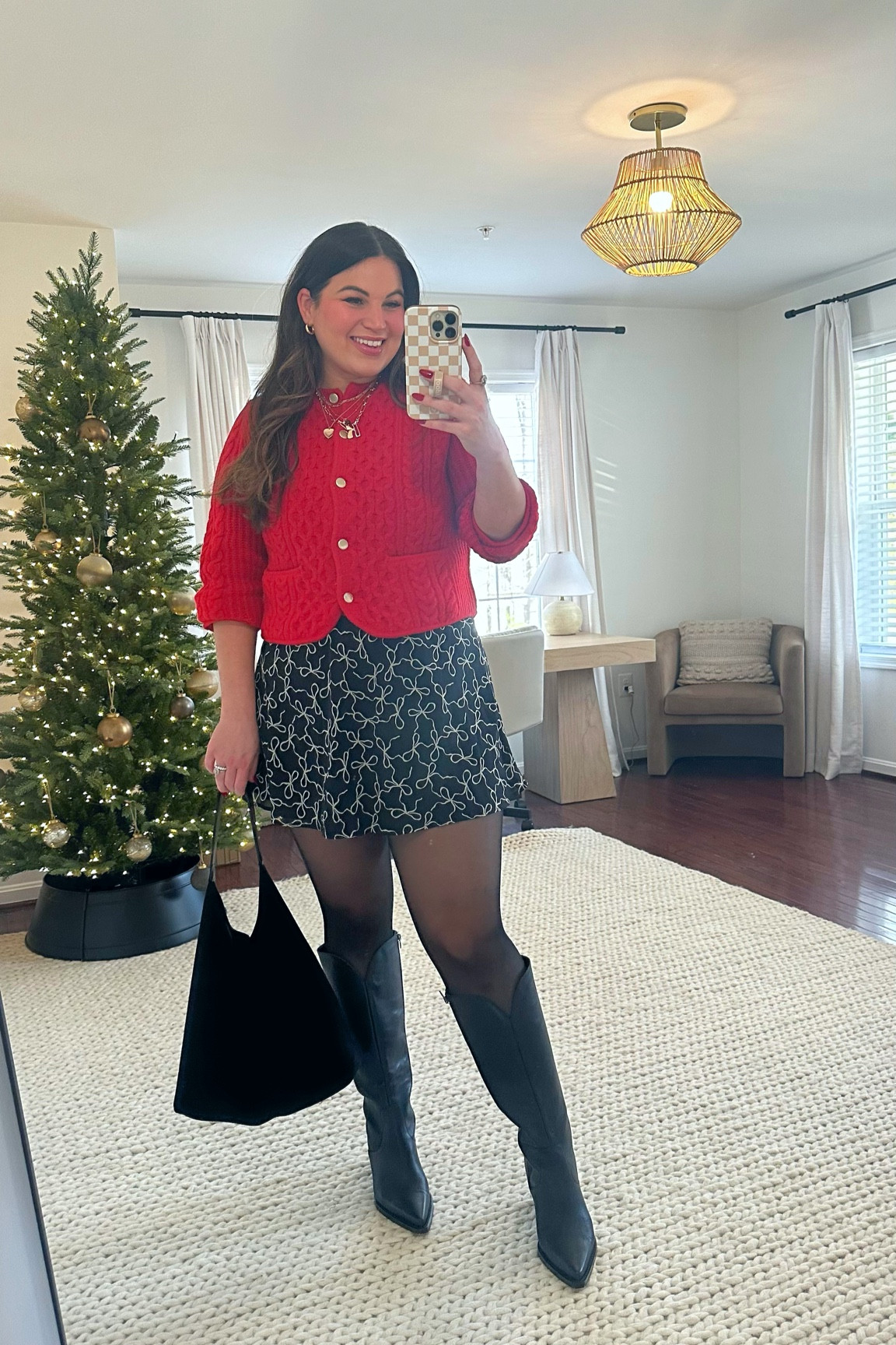 Midsize winter outfit from Abercrombie! Headed out for date night and here is what I’m wearing! I’m not quite ready to stop with the holiday reds & it’s still December so it’s acceptable right 😅🎅❤️

Bralette - M/L
Shaping panties - XL *use code KELLYELIZXSPANX to save 
Skirt - XL 
Long sleeve - XL
Cardigan - large 
Boots - 10 wide calf 
Tights - xl 

Midsize, winter outfit, Valentine’s Day outfit, Valentine’s Day, vday, bow skirt, Abercrombie, Abercrombie style, Abercrombie outfit, Abercrombie skirt 


#LTKSeasonal #LTKMidsize #LTKHoliday