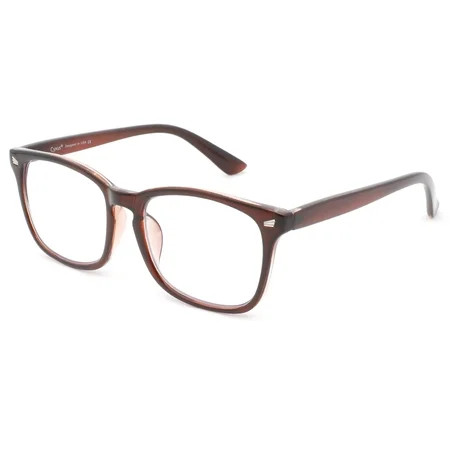 Cyxus Classic Blue Light Blocking Computer Glasses with Dark Brown Frame Clear Lens, Men/Women Eyewe | Walmart (US)