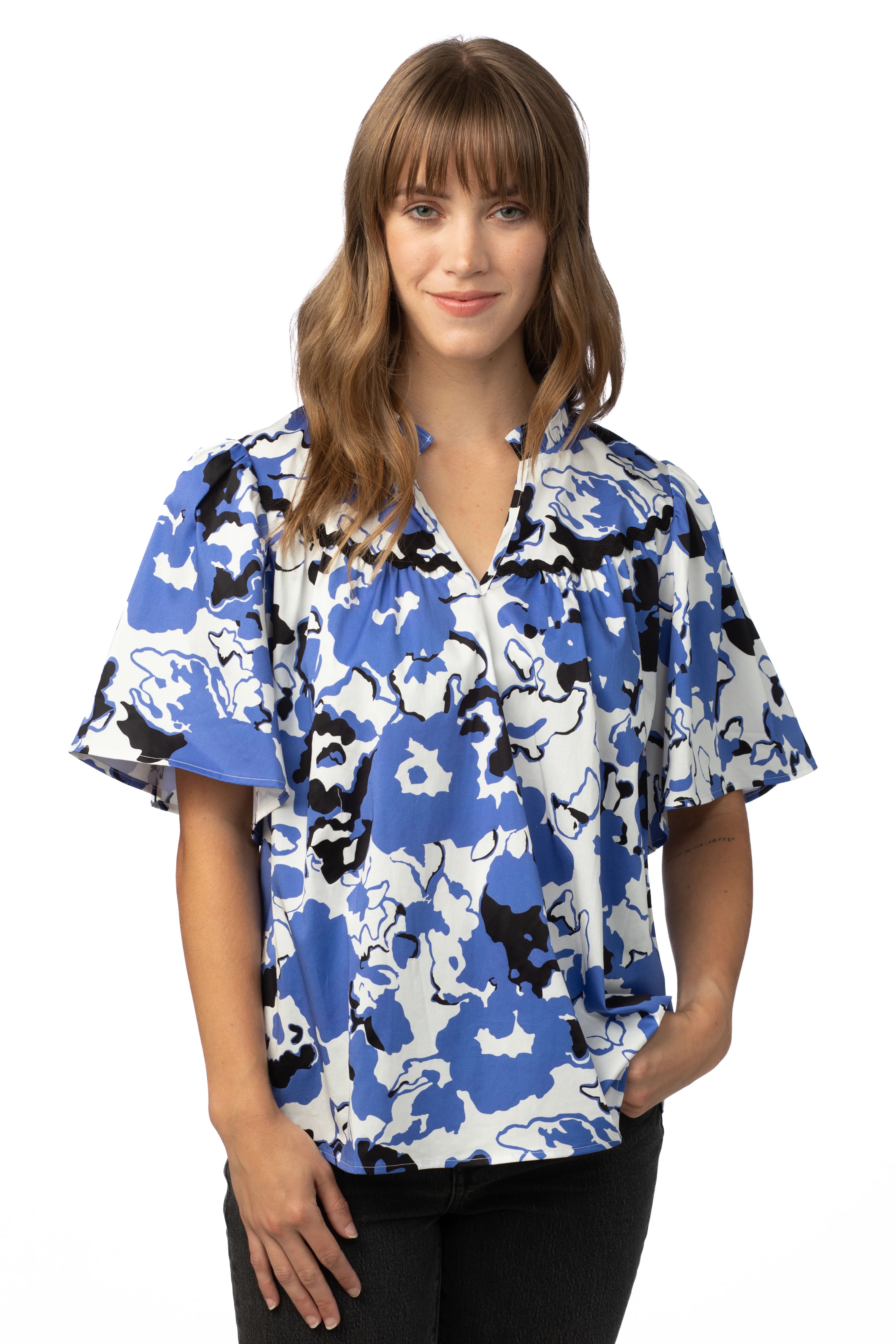 Mattie Top in Indigo Blooms - CROSBY by Mollie Burch | CROSBY by Mollie Burch