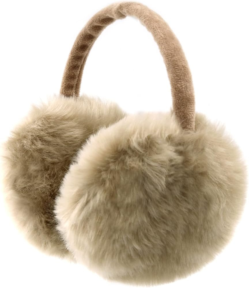 FSTEOE Winter Ear Muffs Women Warm Earmuffs Girls Ear Warmer Soft Plush Outdoor Plush Adjustable ... | Amazon (US)