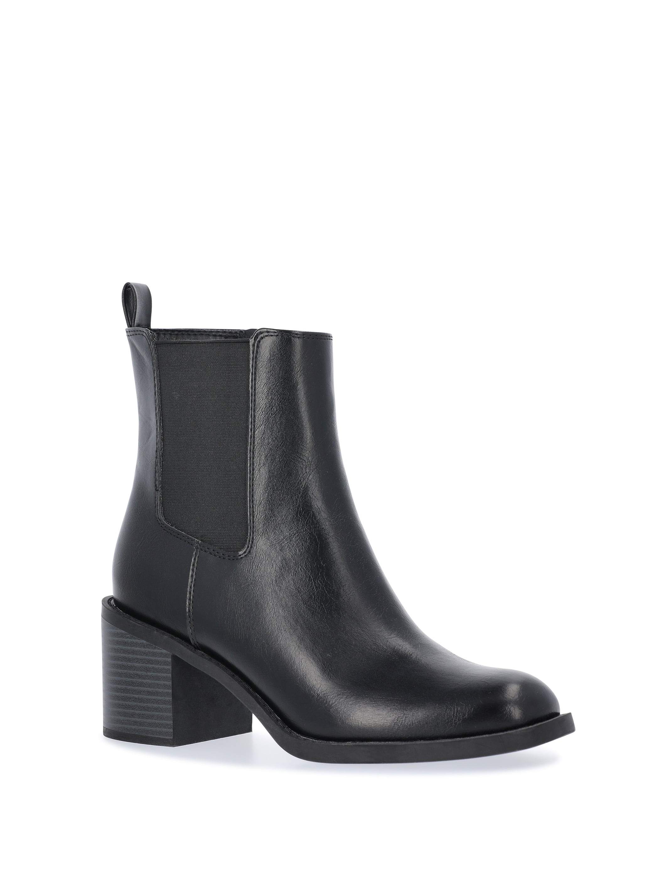Time and True Women's Faux Leather Chelsea Boots | Walmart (US)
