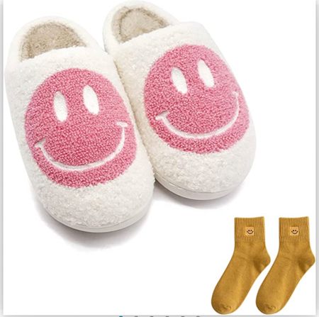 Smiley face slippers, women’s slippers, slippers 

#LTKhome #LTKshoecrush #LTKunder50