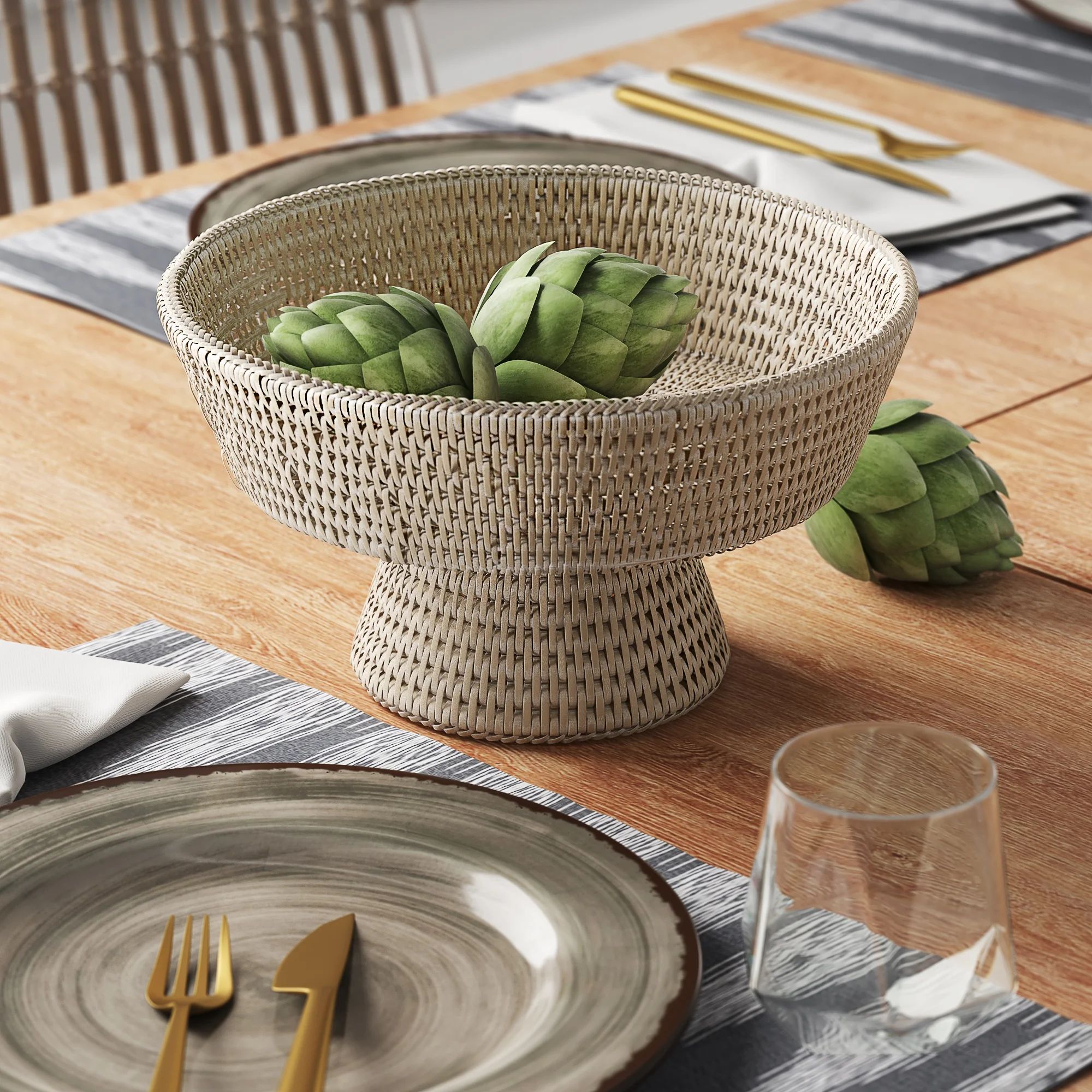 Beachcrest Home™ Everard Rattan Fruit Bowl & Reviews | Wayfair | Wayfair North America